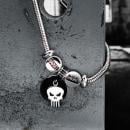 MARVEL - Damernas Armband i Rostfritt Stål med Punisher Bead Charm Set S1 Studio