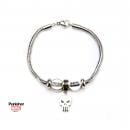 MARVEL - Damernas Armband i Rostfritt Stål med Punisher Bead Charm Set S1 Studio
