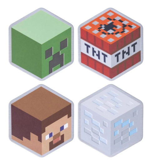 MINECRAFT - Set av 4 Metal Coasters Runns