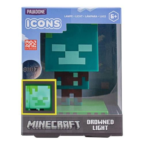 MINECRAFT - Drowned Zombie - Icon Light 3.9 inch Paladone