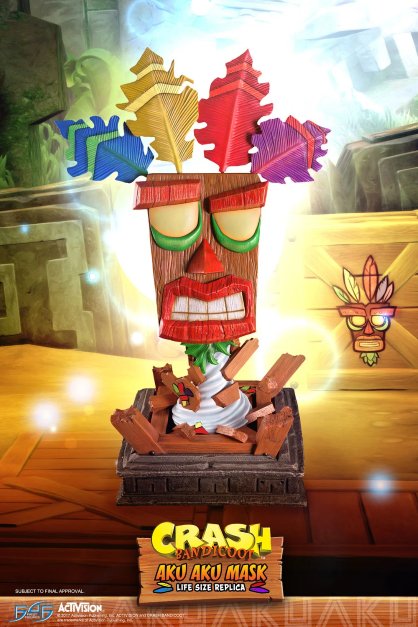 CRASH BANDICOOT - Livsstorlek Aku Aku Mask - 65cm First4Figures