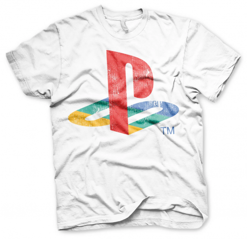 PLAYSTATION - T-Shirt Distressed Logo - WHITE (12Y) Runns