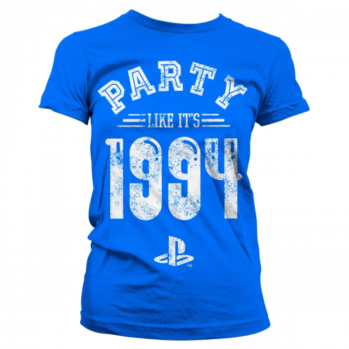PLAYSTATION - T-Shirt Party Like It's 1994 - GIRL Blue (S) Runns