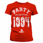 PLAYSTATION - T-shirt Party Like It's 1994 - GIRL Röd (S) Runns