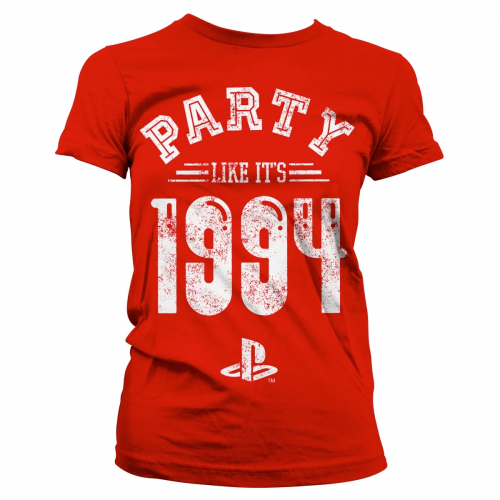 PLAYSTATION - T-shirt Party Like It's 1994 - GIRL Röd (S) Runns