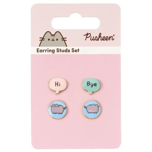 PUSHEEN - Hi & Bye - 2 Stud Earring Set Carat