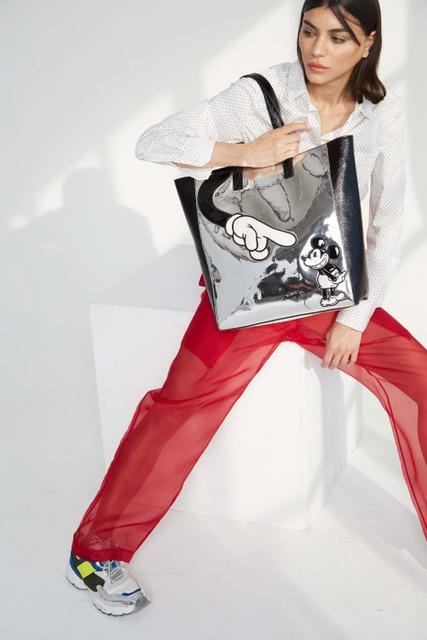 DISNEY - Silver Faux-Leather Bag Mickey Mouse 'Danielle Nicole' Danielle Nicole