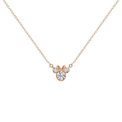 MINNIE - Mor & Dotter Set - Silver Brass Pläterad Halsband + Örhängen Peershardy