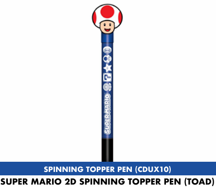 SUPER MARIO - Toad - 2D Spinning Topper Pen Pyramid