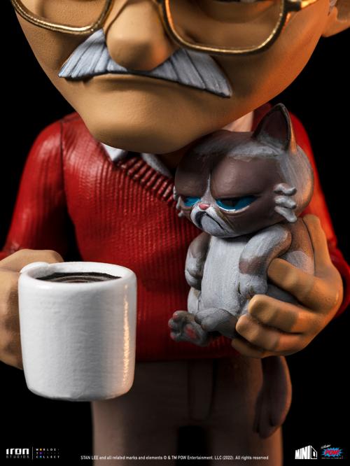 MARVEL - Stan Lee med Grumpy Cat - Figur Mini Co. 15cm Iron Studios