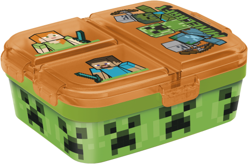 MINECRAFT - Creeper - Lunch Box med flertalet fack Stor
