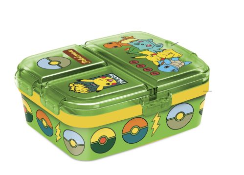 POKEMON - A wild Pikachu - Lunch Box multi compartment Stor