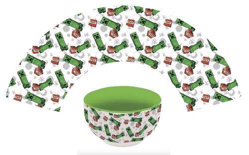 MINECRAFT - Survival Mode - Keramisk Skål i Presentförpackning - 600ml Stor