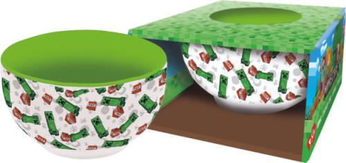 MINECRAFT - Survival Mode - Keramisk Skål i Presentförpackning - 600ml Stor