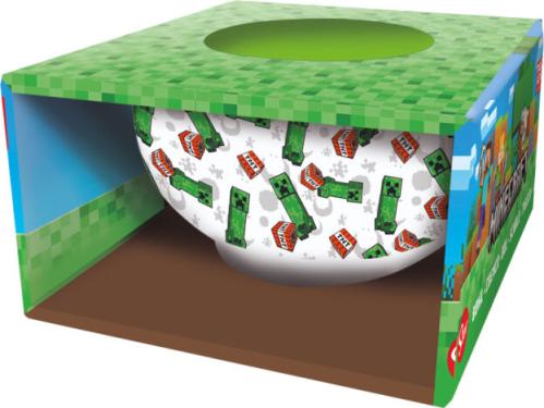 MINECRAFT - Survival Mode - Keramisk Skål i Presentförpackning - 600ml Stor