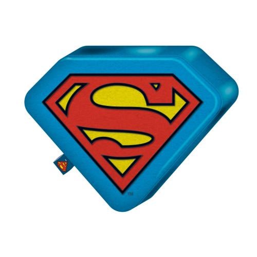SUPERMAN - Logga - Velboa 3D Kudde - 40cm Arditex