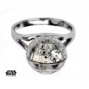 STAR WARS - Damernas 3D Death Star Ring i Rostfritt Stål - Storlek 6 S1 Studio