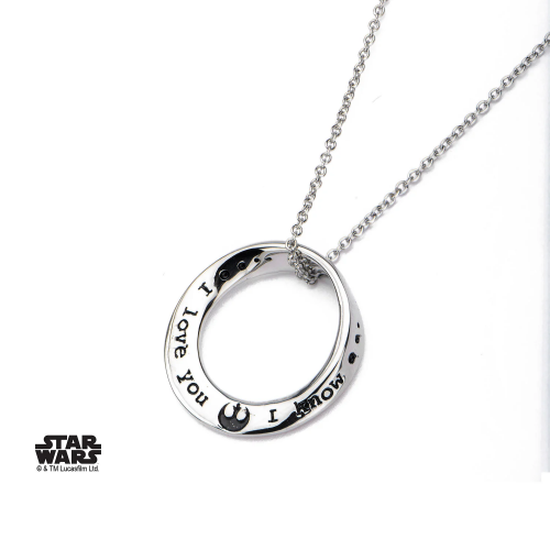 STAR WARS - Stainless Steel I KNOW I LOVE YOU Mobius Necklace Pendant S1 Studio