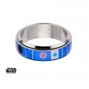 STAR WARS - Herrarmband av rostfritt stål R2D2 spinner ring - Storlek 12 S1 Studio