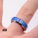 STAR WARS - Herrarmband av rostfritt stål R2D2 spinner ring - Storlek 12 S1 Studio