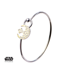 STAR WARS - Rebel Alliance Symbol med Klar Ädelsten Bangle Armband S1 Studio