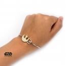 STAR WARS - Rebel Alliance Symbol med Klar Ädelsten Bangle Armband S1 Studio