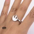 STAR WARS - Kvinnors i rostfritt stål Rebel Alliance Cut Ring - Storlek 6 S1 Studio