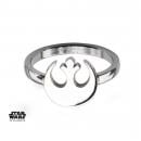 STAR WARS - Kvinnors i rostfritt stål Rebel Alliance Cut Ring - Storlek 6 S1 Studio