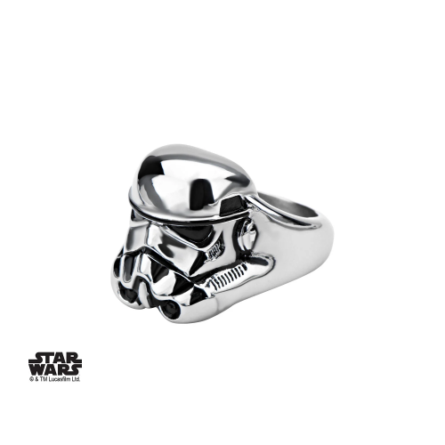 STAR WARS - Herrring i rostfritt stål 3D Stormtrooper - Storlek 10 S1 Studio