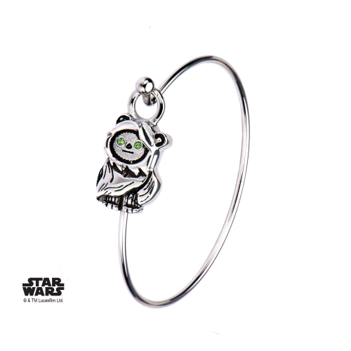STAR WARS - Kvinnors Rostfritt Stål 3D Ewok Bangle Armband S1 Studio