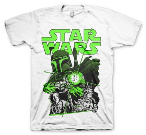 STAR WARS - T-Shirt Vintage Boba Feet - Vit (L)