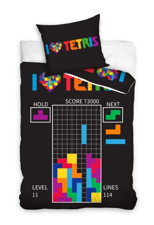 TETRIS - Duvet Cover 140x200cm + Cushion 60x70cm - '100% Coton' Vamos