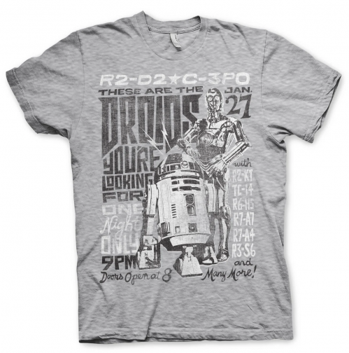 STAR WARS 7 - T-Shirt Droids Night (S) Runns