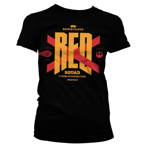 STAR WARS 7 - T-Shirt Red Squad GIRL - Svart (S) Runns