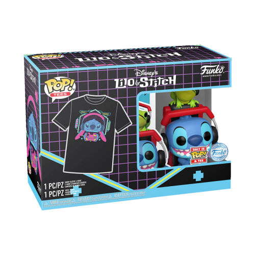 LILO STITCH - POP N° XXX - Gmr Stitch med groda + Tee (M) Funko Tees