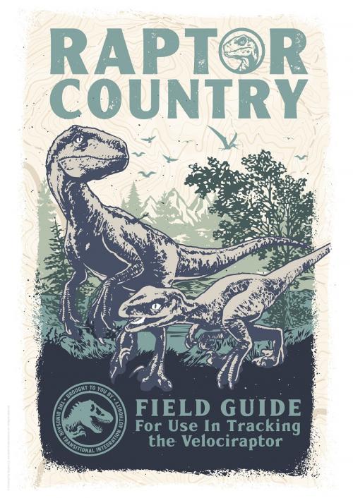 JURASSIC WORLD - Raptor Country - Konsttryck - Limited Edition 'A3' Fanattik