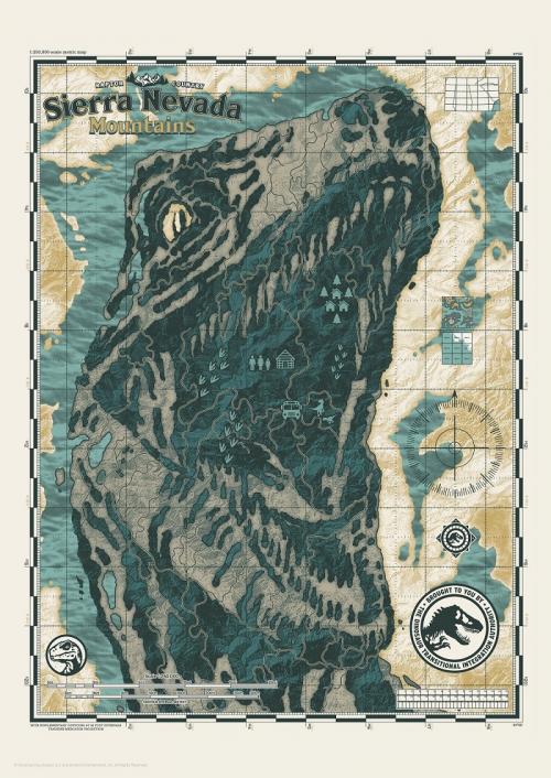 JURASSIC WORLD - Nevada Moutains - Konsttryck - Limited Edition 'A3' Fanattik