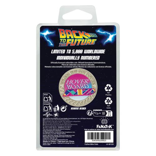 ÅTER TILL FRAMTIDEN - Hoverboard - Begränsad Upplaga Mynt Fanattik