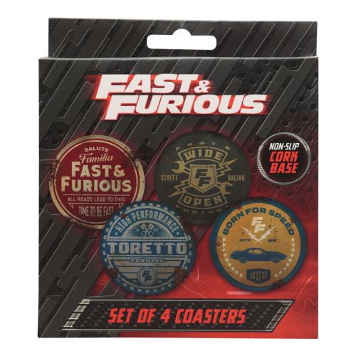 FAST & FURIOUS - Set med 4 Coasters - Limited Edition Fanattik