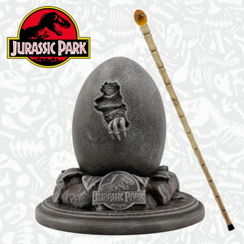 JURASSIC PARK 30TH - Ägg + Käpp Set - Begränsad Upplaga Replica Fanattik