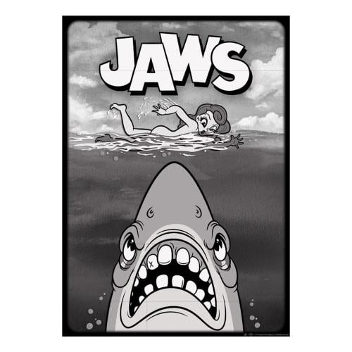 JAWS - Cartoon Style - Konsttryck - Begränsad Utgåva Fanattik