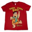 THE FLINTSTONES - T-Shirt KIDS Yabba-Dabba-Doo - Röd (4 År) Runns
