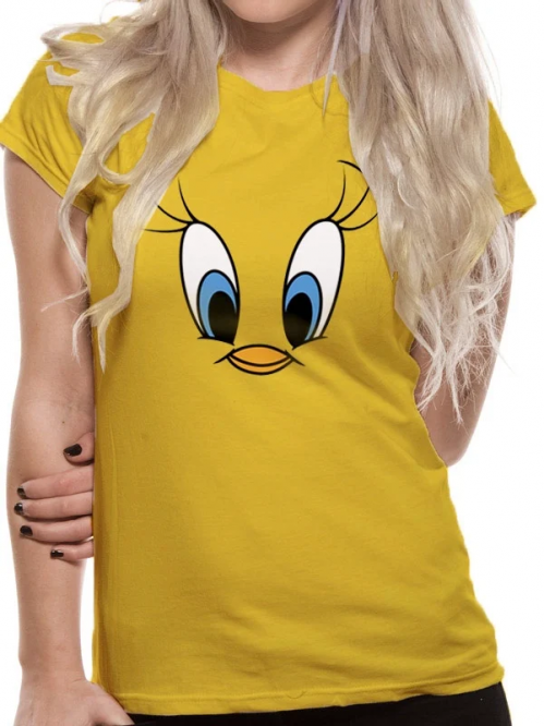 LOONEY TUNES - T-Shirt IN A TUBE - Tweety Face GIRL (XL) CID