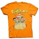 THE FLINTSTONES - T-Shirt Flintstones Family - Orange (S) Runns