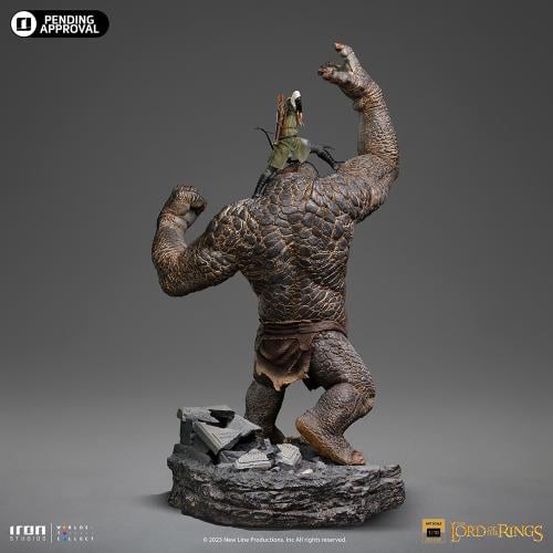 LORD OF THE RINGS - Cave Troll & Legolas - Figur Art Scale 1/10 71.9cm Iron Studios