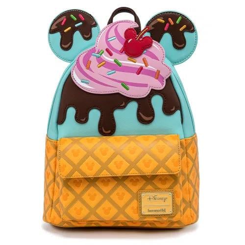 DISNEY - Mickey & Minnie Ice Cream - Ryggsäck s LoungeFly '23x25x10' Loungefly