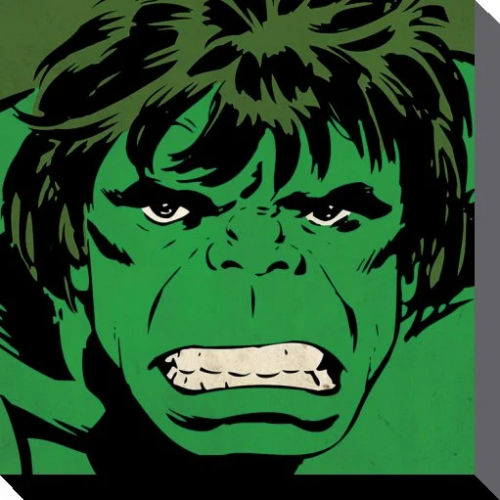 MARVEL COMICS - Canvas 40X40 '38mm' - HULK Close-Up Pyramid