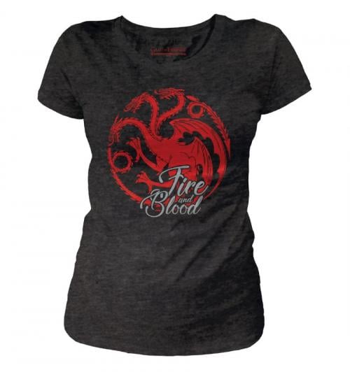 GAME OF THRONES - T-Shirt Targaryen Fire & Blood - GIRL (S) Cotton Division