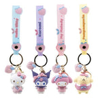 HELLO KITTY - Peach Series - Assortiment 12 Nyckelring 6-7cm Yume