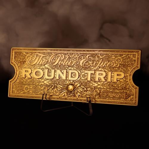 THE POLAR EXPRESS - 24k Guldpläterad Tågbiljett Fanattik